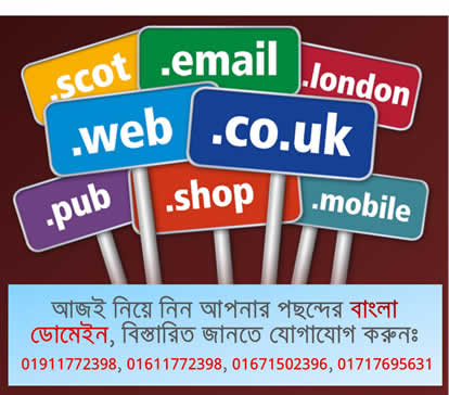 বাংলা ডোমেইন এর মুল্য তালিকা!